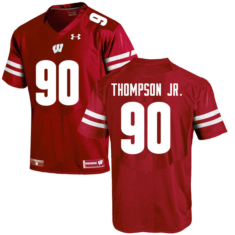 Wisconsin Badgers Men's #90 James Thompson Jr. NCAA Under Armour Authentic Red College Stitched Football Jersey BV40Y53NU